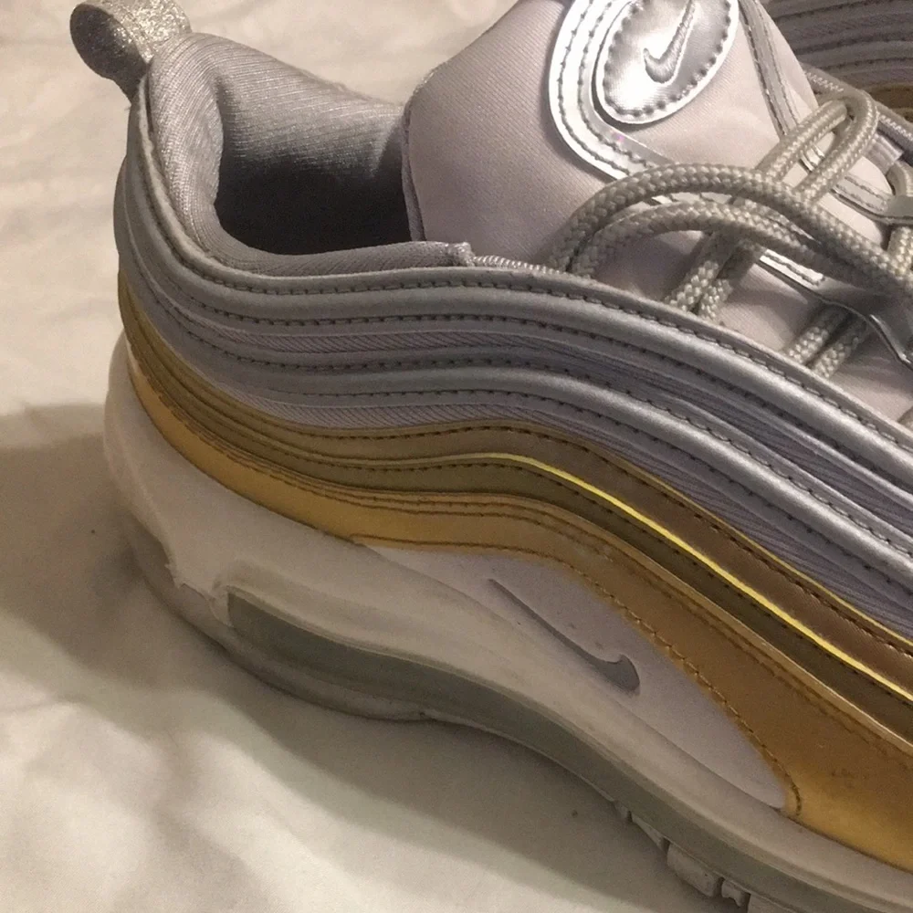 Nike Women's Silver and Gold Air Max 97 Sneakers - Picture 14 of 14